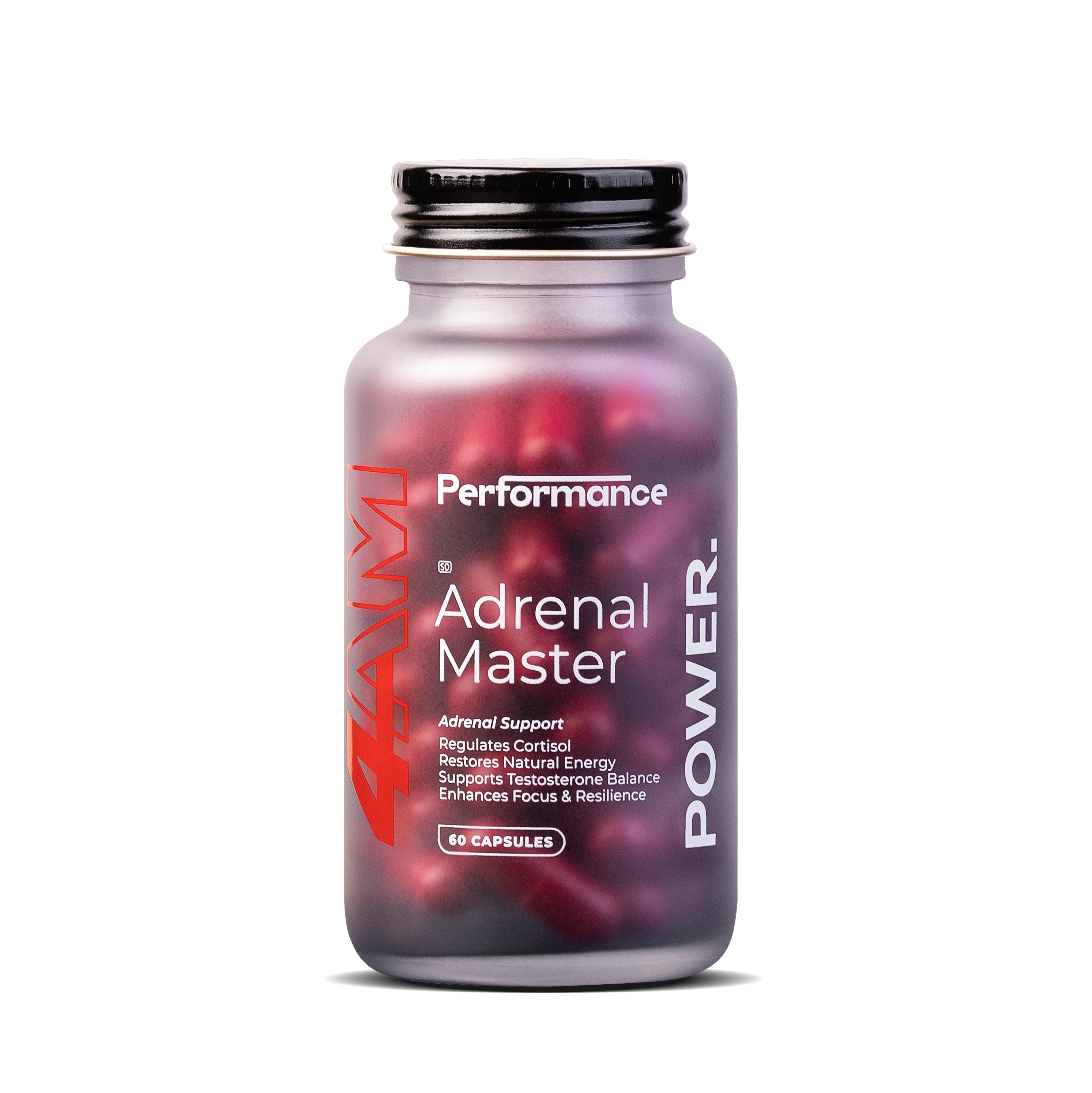 4AM Performance Adrenal Master adrenal support supplement, 60 capsules to regulate cortisol and manage stress.