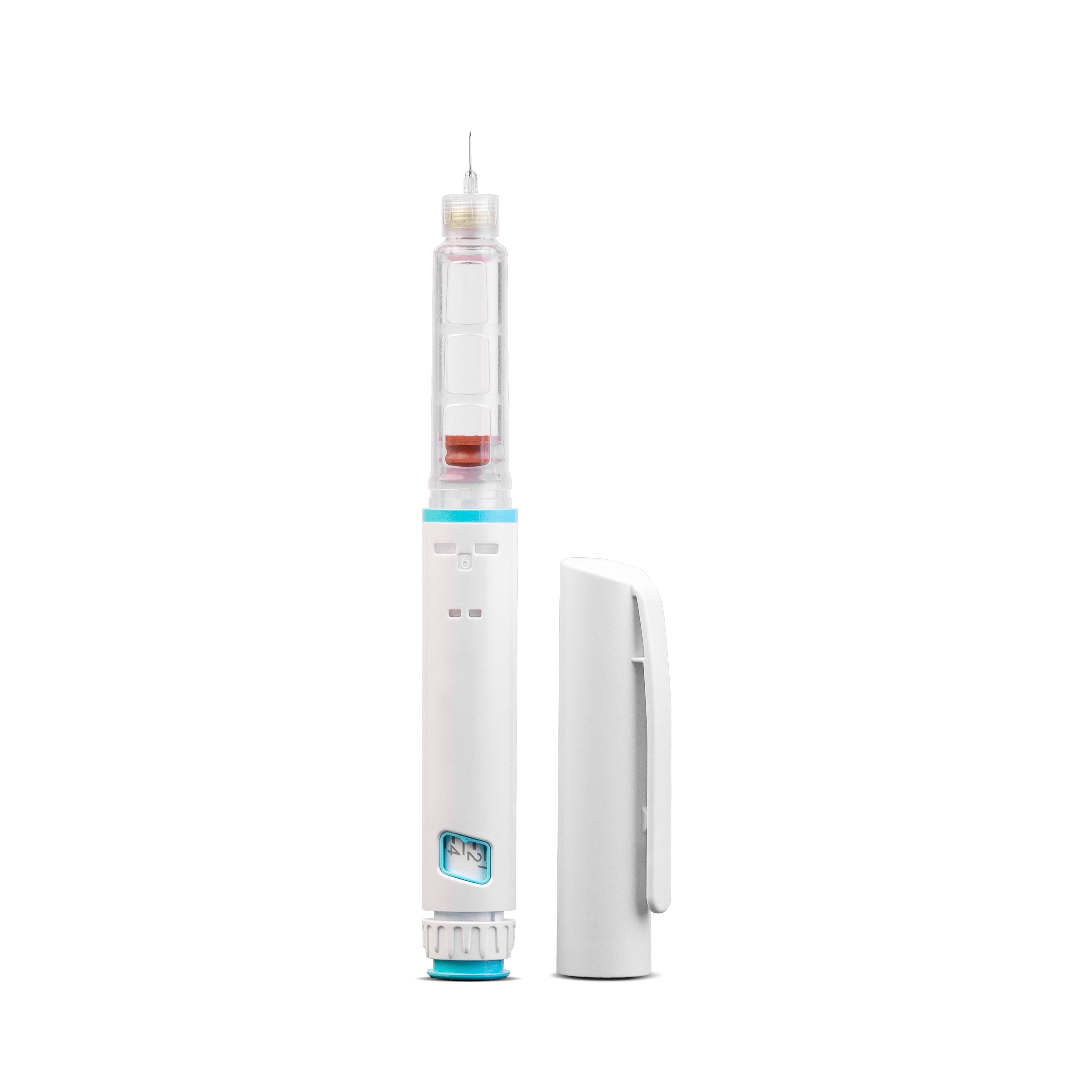 4AM Performance pharmaceutical-grade testosterone cypionate injection pen with the cap removed, showing the ready-to-use insulin-grade needle